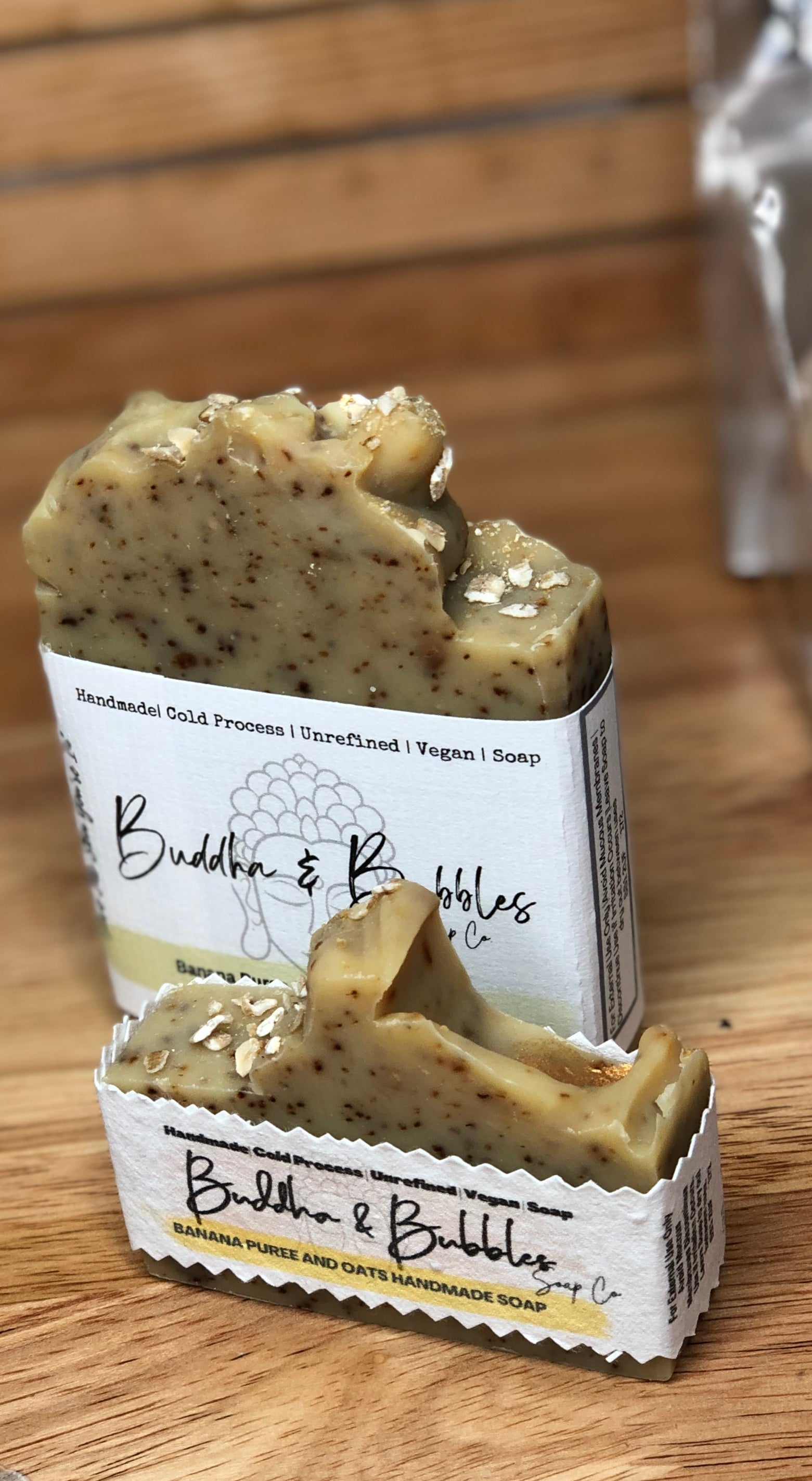 Handmade Soap Banana Puree and Oats with Parfum 