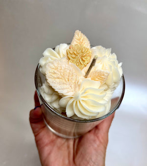 Open image in slideshow, Handmade Luxury Dessert Candle with Vanilla Latte Parfum votive 
