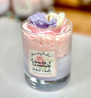Open image in slideshow, Lavender &amp; Chamomile Whipped Wax Dessert Candle
